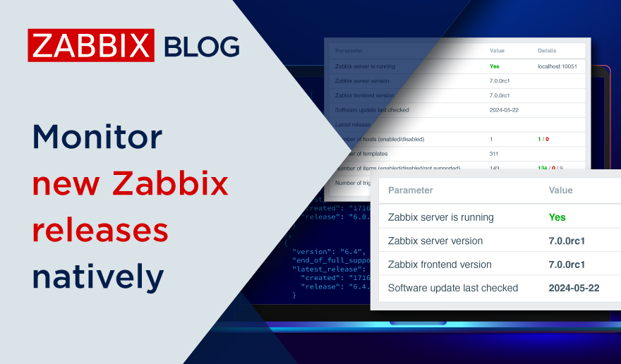 Monitor new Zabbix releases natively